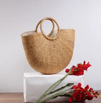 2017 New High Quality Tassel Rattan Bag Beach Bag Straw Totes Bag Bucket Summer Bags With Tassels