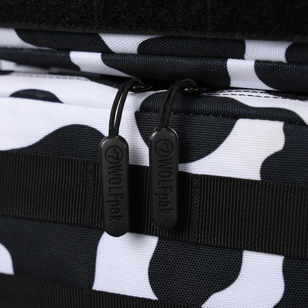 25L Backpack Black White Cow