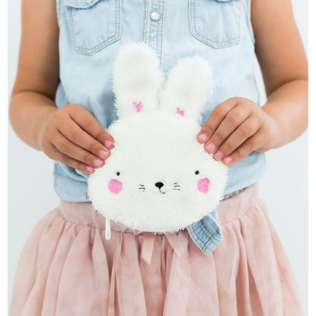 A Little Lovely Company Pocket Money Purse Fluffy Bunny