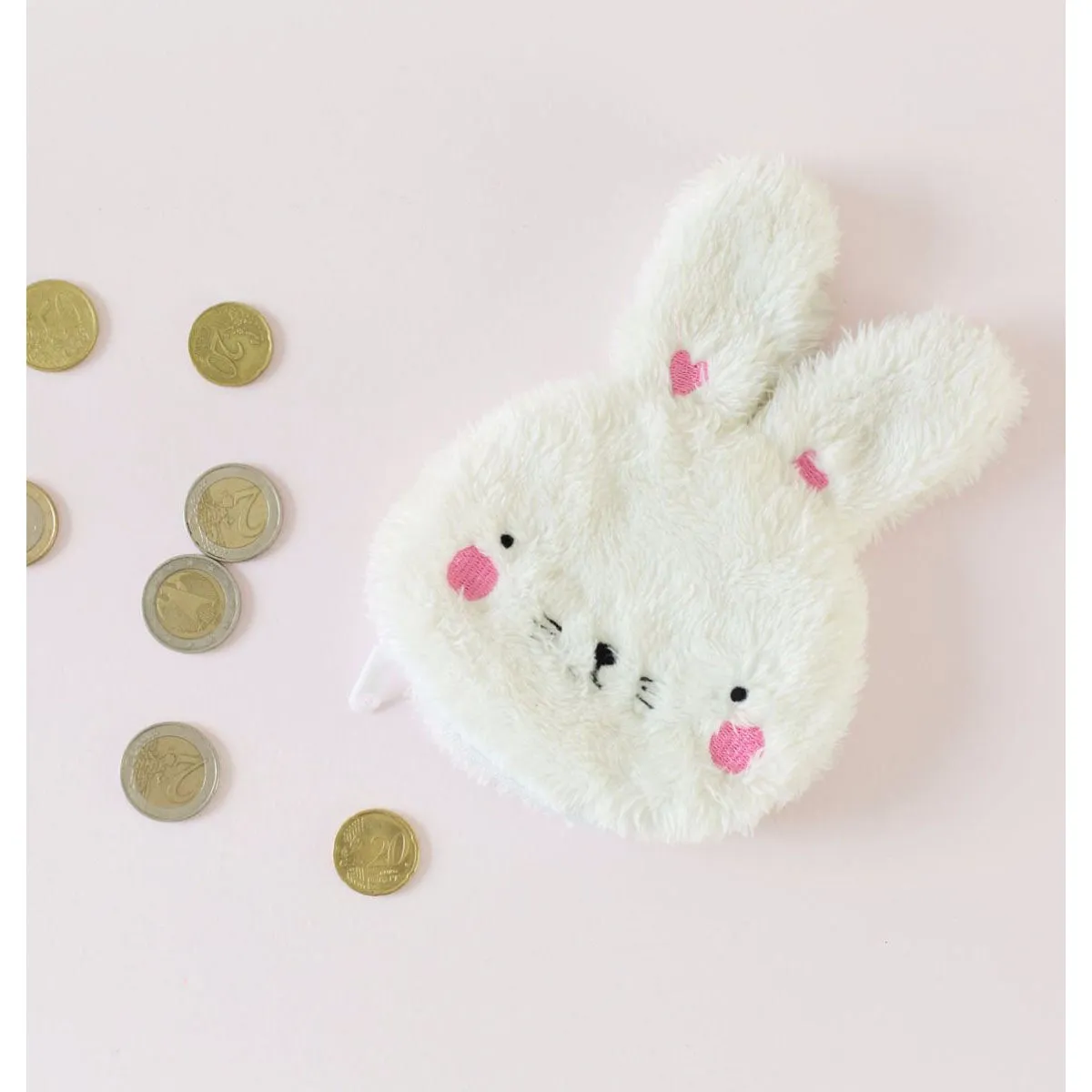 A Little Lovely Company Pocket Money Purse Fluffy Bunny