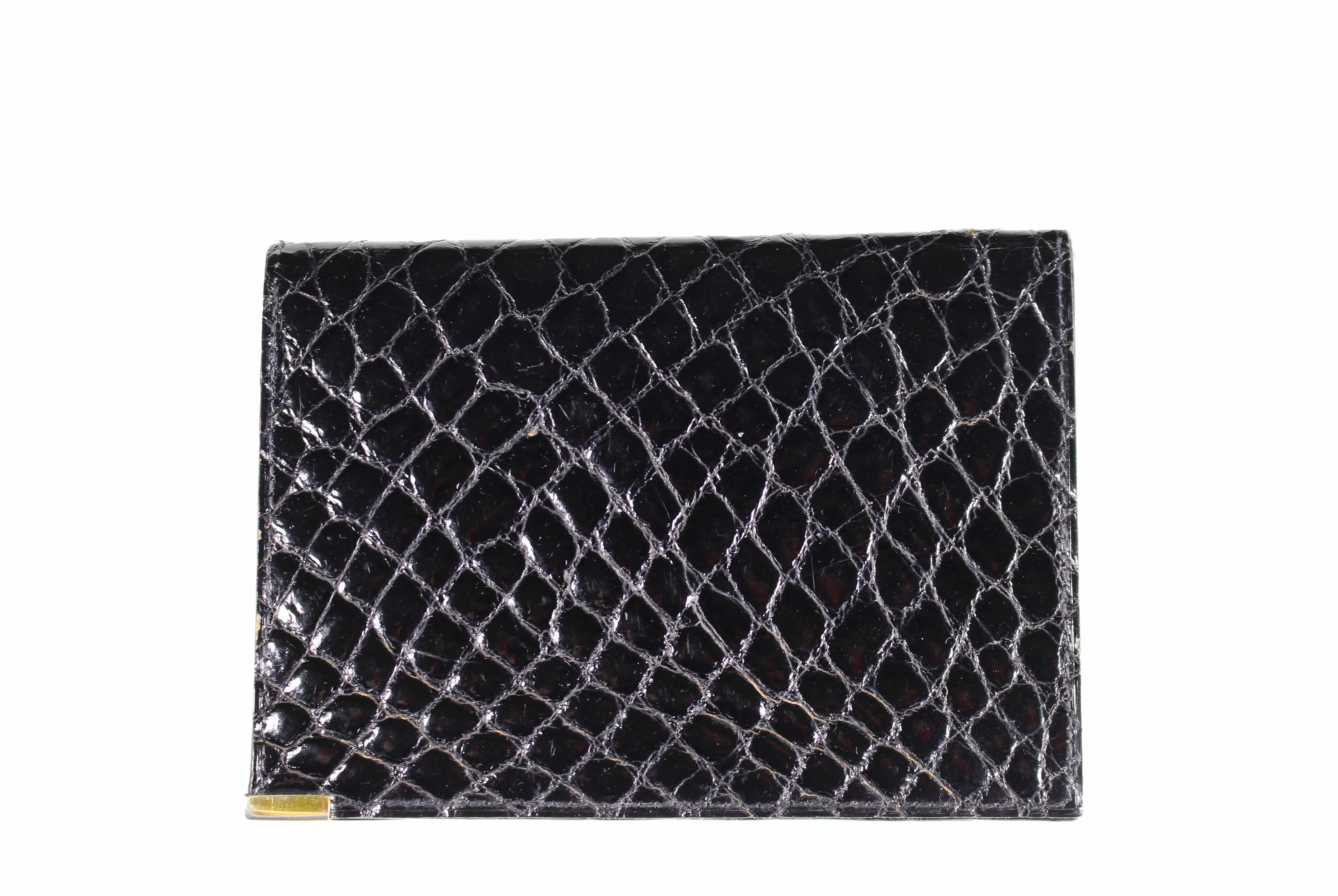 ARIES black crocodile skin wallet