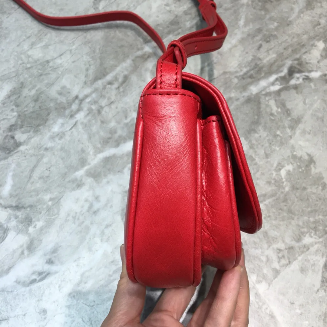 Balen Leader Soft Round Cross Bag In Red, For Women,  Bags 6.3in/16cm