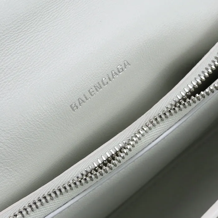 BALENCIAGA 716351 ChainShoulder Bag Hour glass Shoulder Bag Calfskin White Women