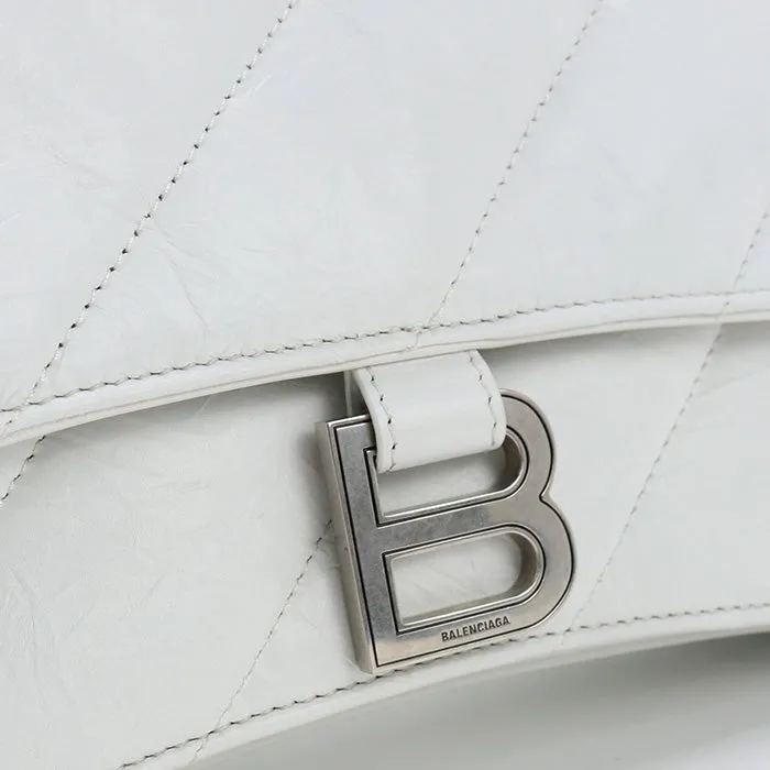 BALENCIAGA 716351 ChainShoulder Bag Hour glass Shoulder Bag Calfskin White Women