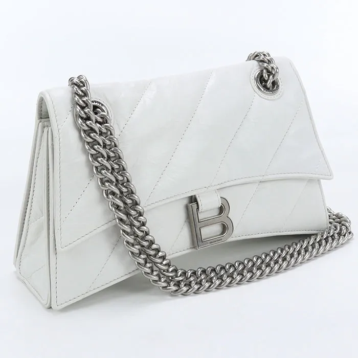 BALENCIAGA 716351 ChainShoulder Bag Hour glass Shoulder Bag Calfskin White Women