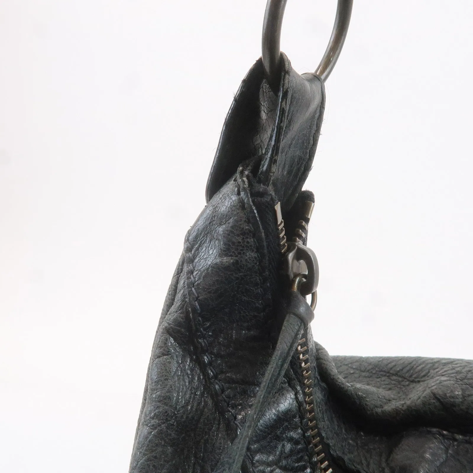 BALENCIAGA Editor's The Day Leather Shoulder Bag 140442