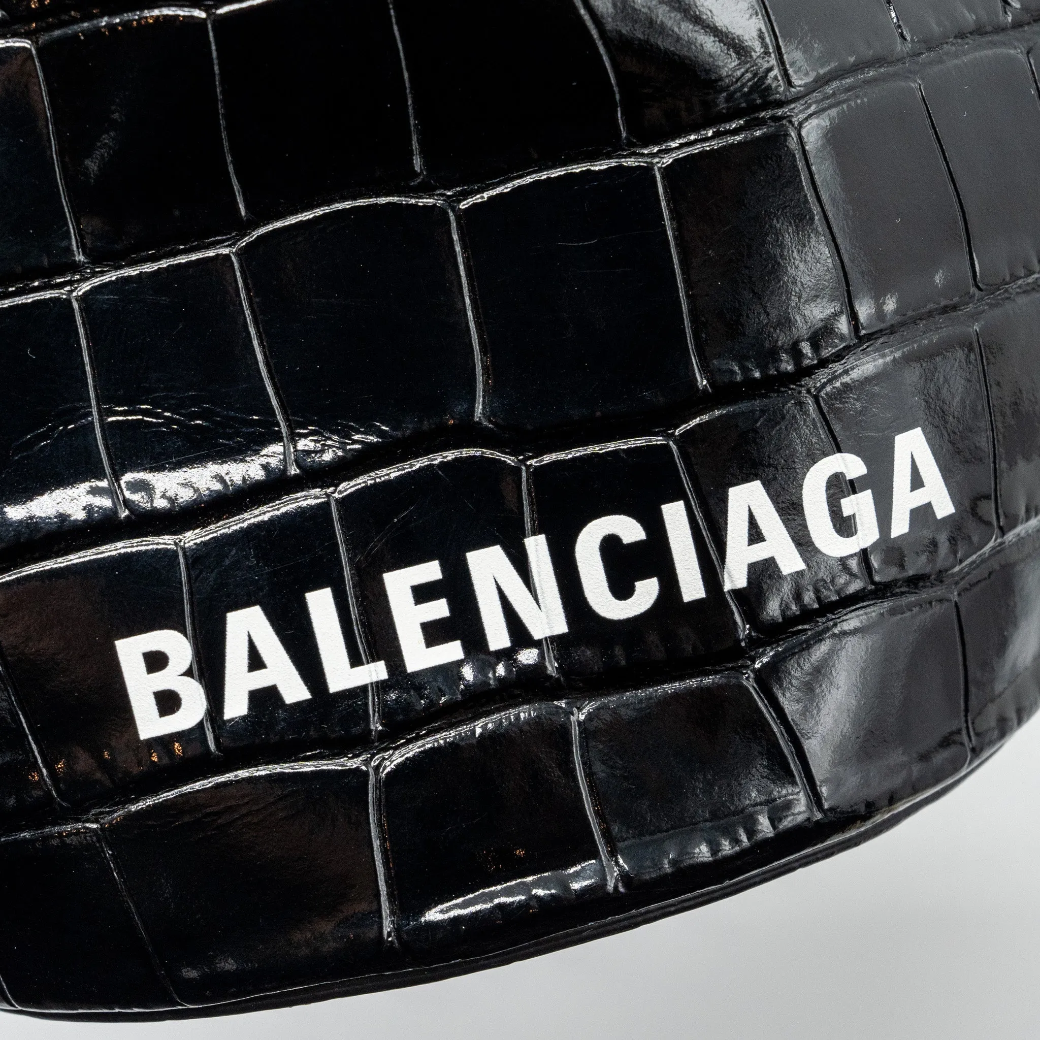 BALENCIAGA XS Everyday Drawstring Bucket Bag Black SHW