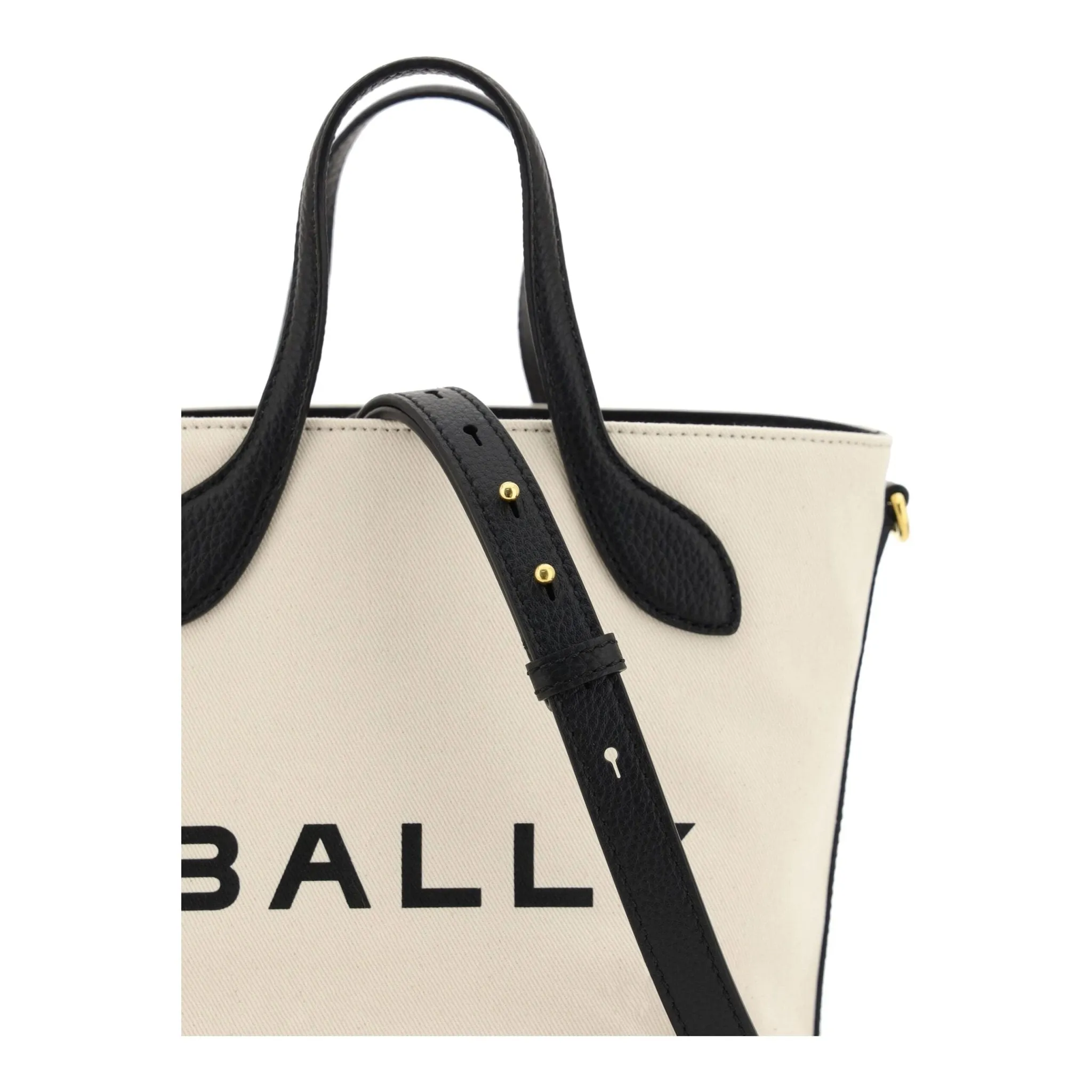 Bally Elegant Monogram Bucket Bag in Black & White