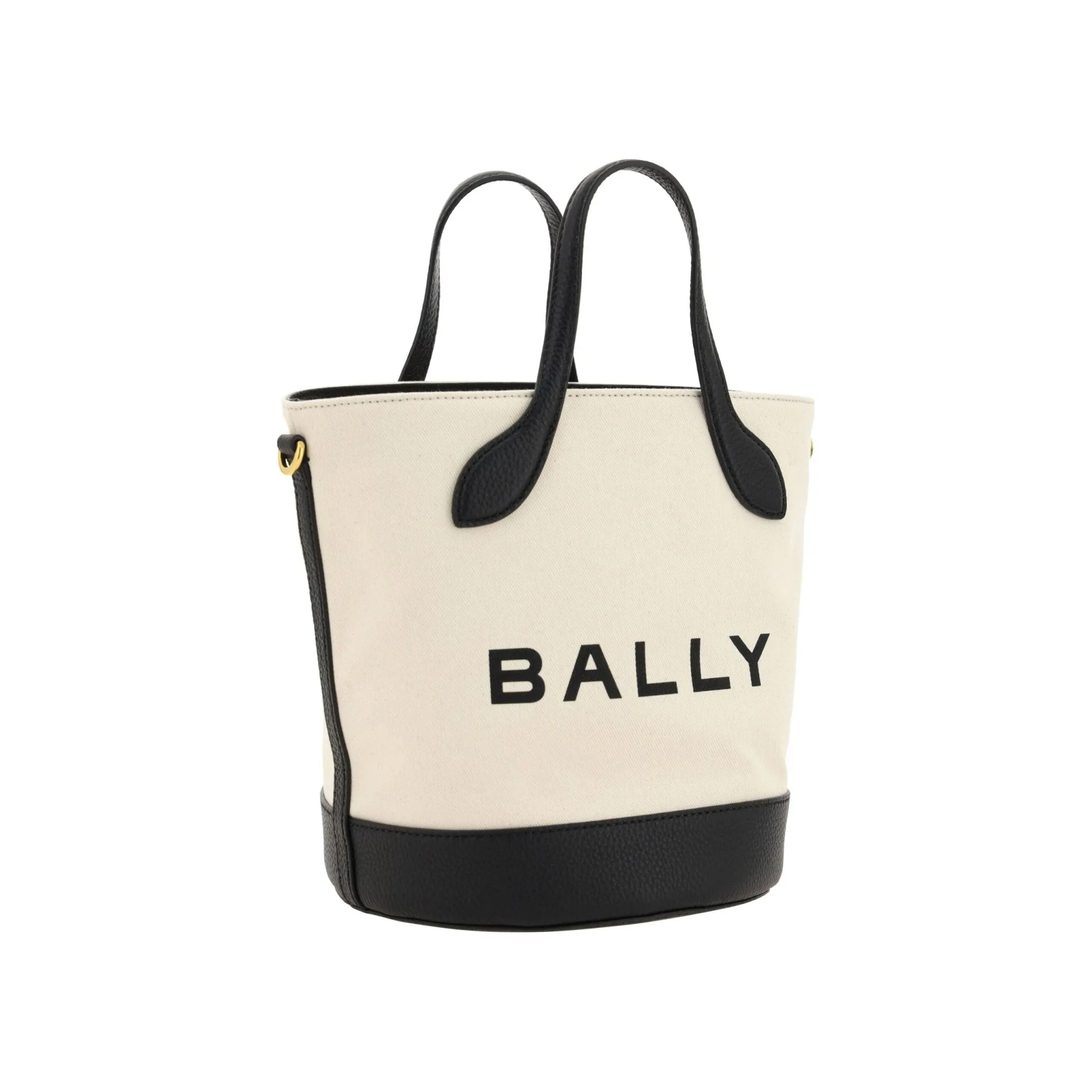 Bally Elegant Monogram Bucket Bag in Black & White