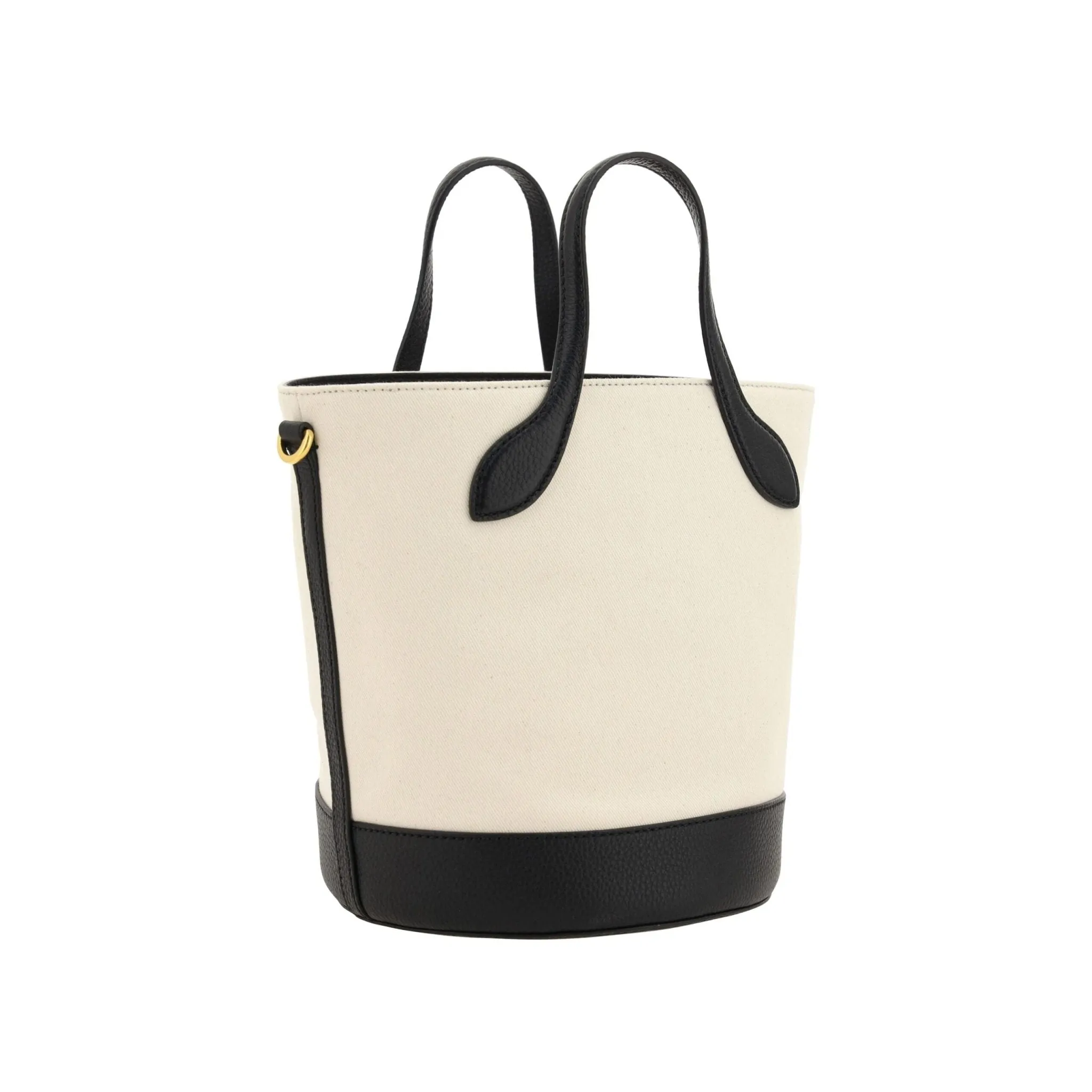 Bally Elegant Monogram Bucket Bag in Black & White