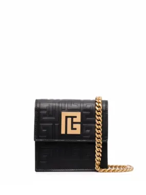 Balmain monogram-pattern wallet