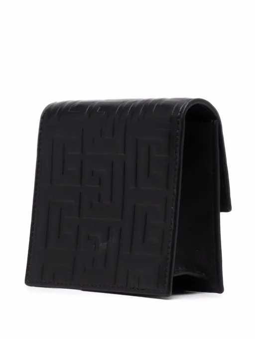 Balmain monogram-pattern wallet