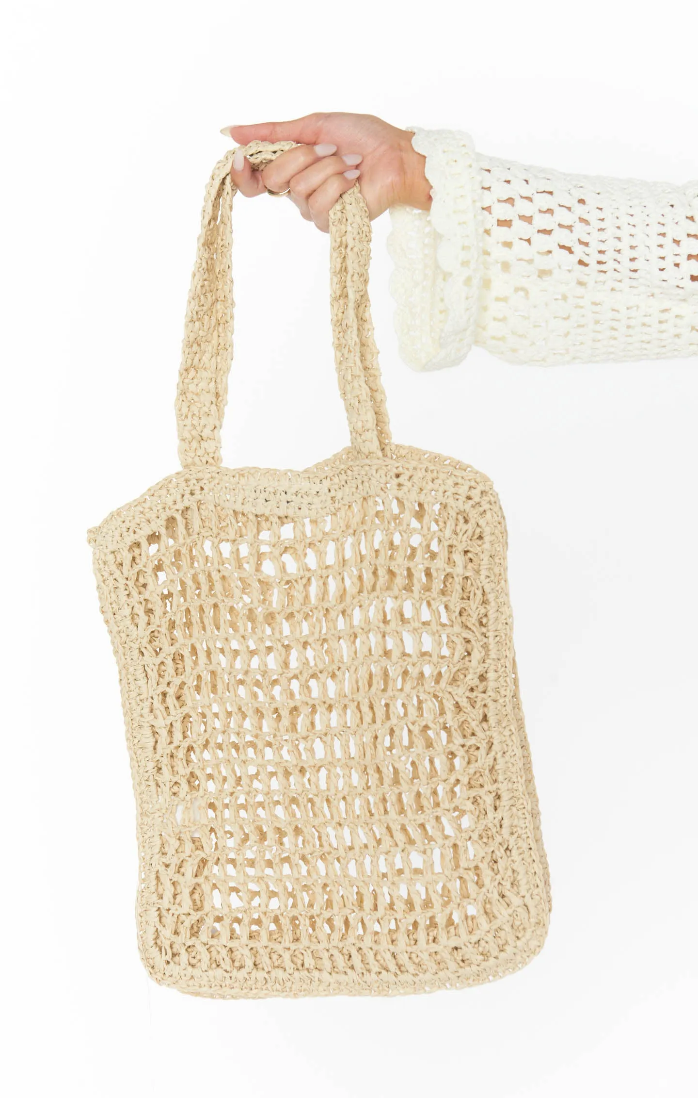 Billini Ella Tote ~ Natural Crochet