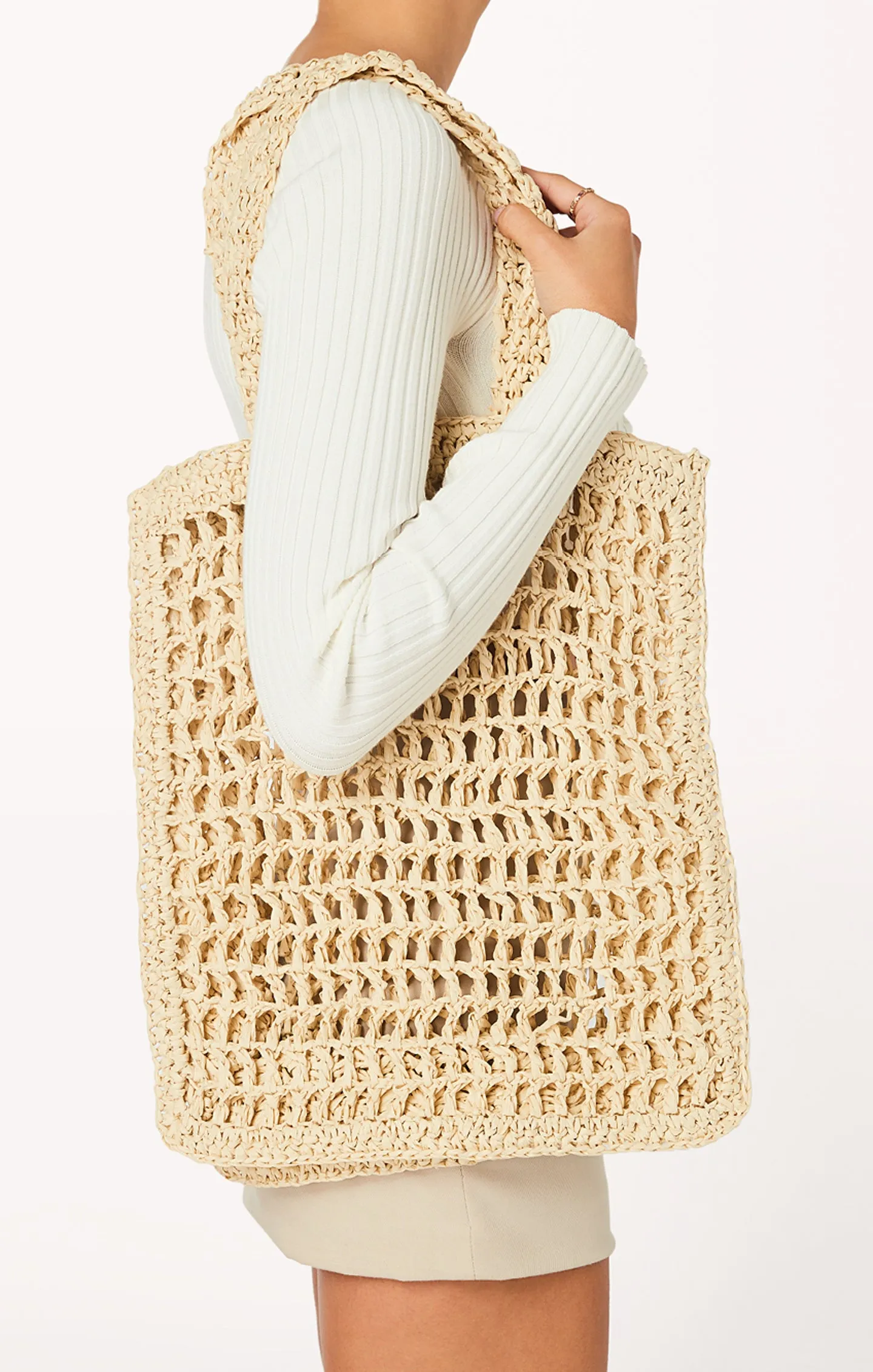 Billini Ella Tote ~ Natural Crochet