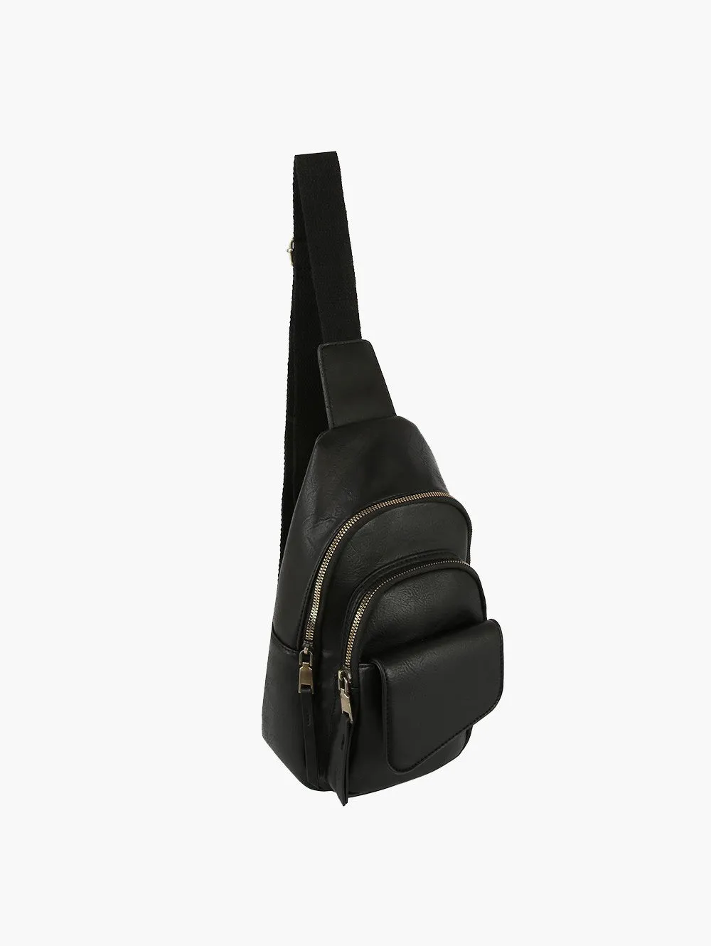 Black Leather Crossbody Bag