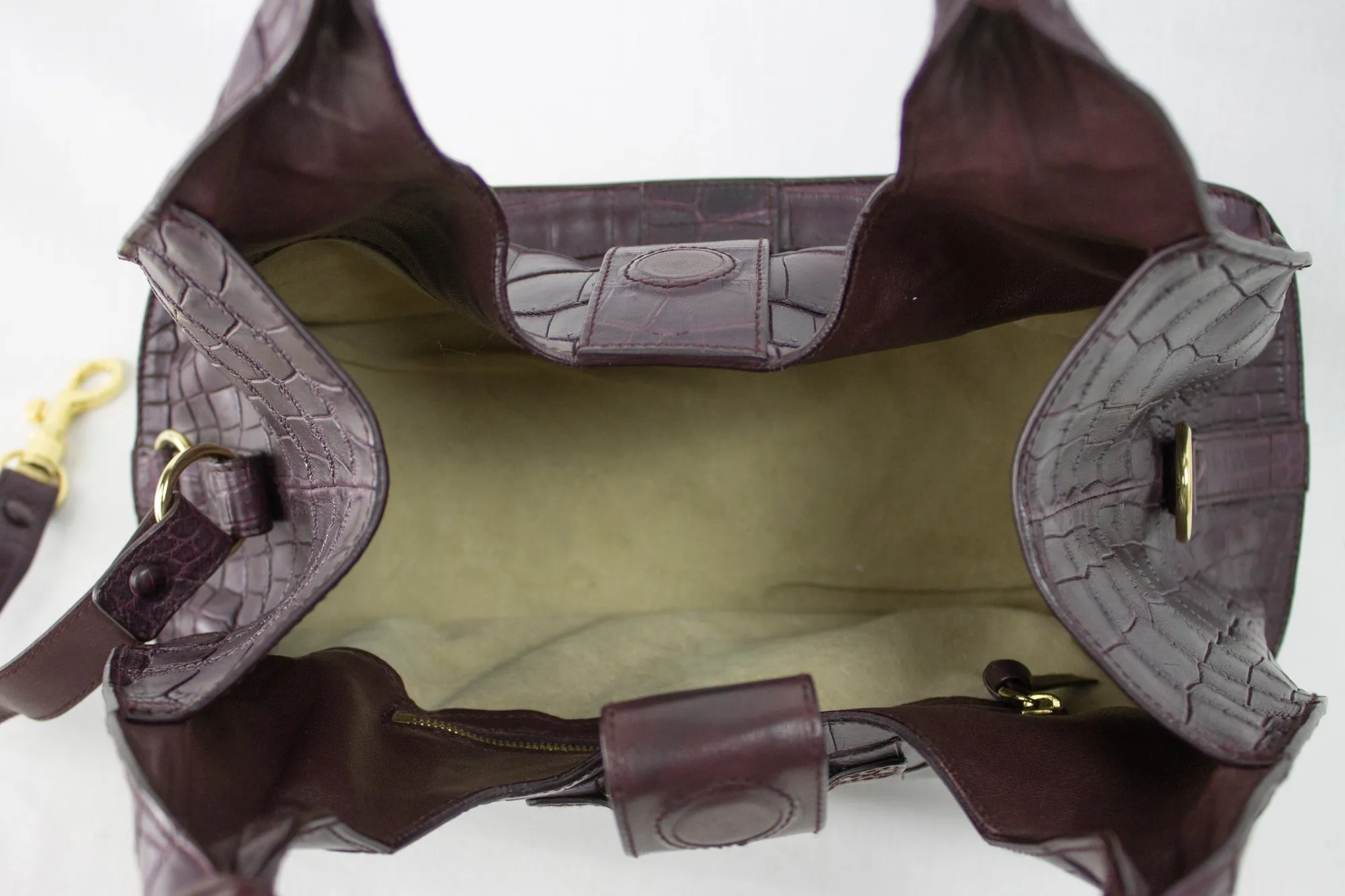 Bottega Veneta burgundy Crocodile Handbag (PREOWNED)