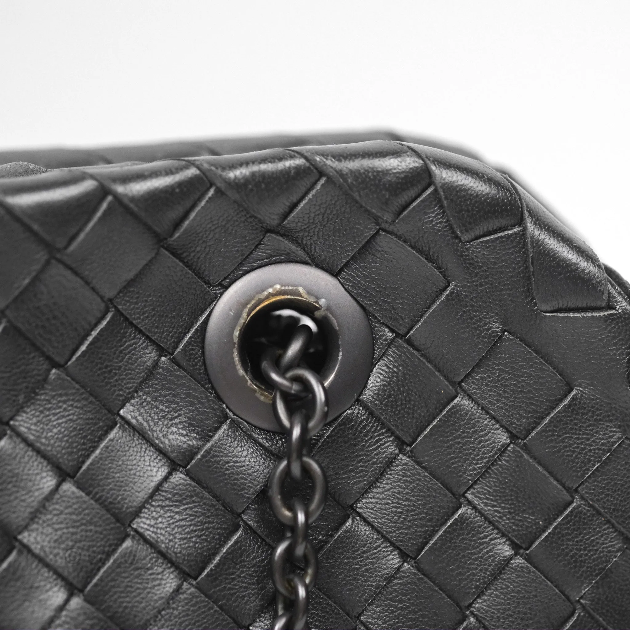 Bottega Veneta Shoulder Bag Black So Black Hardware