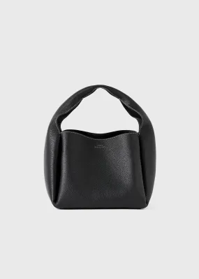 Bucket bag black grain