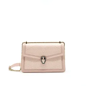 BVLGARI SERPENTI DIAMOND BLAST SHOULDER BAG IN PINK