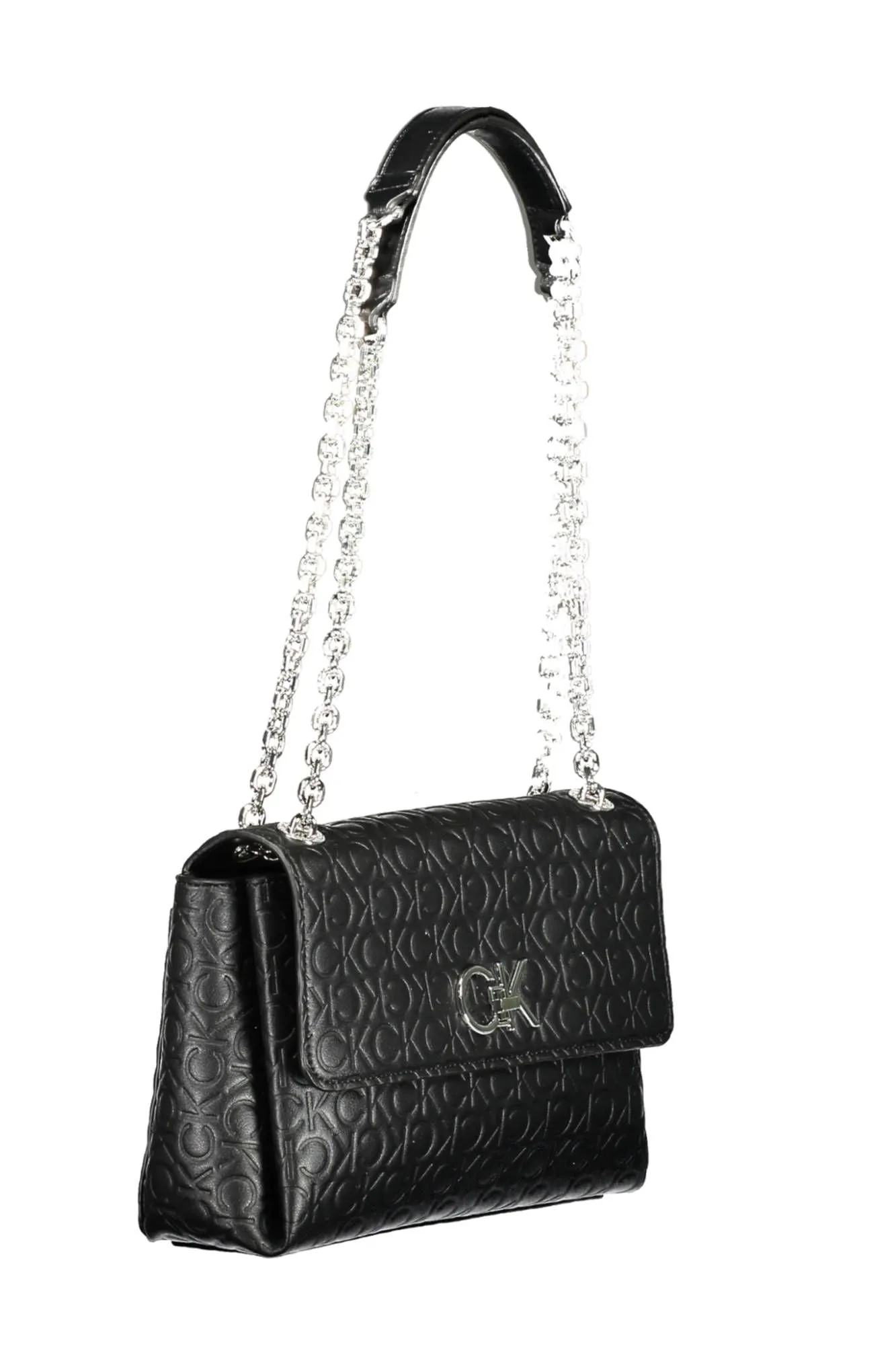 Calvin Klein Chic Black Chain Handle Handbag