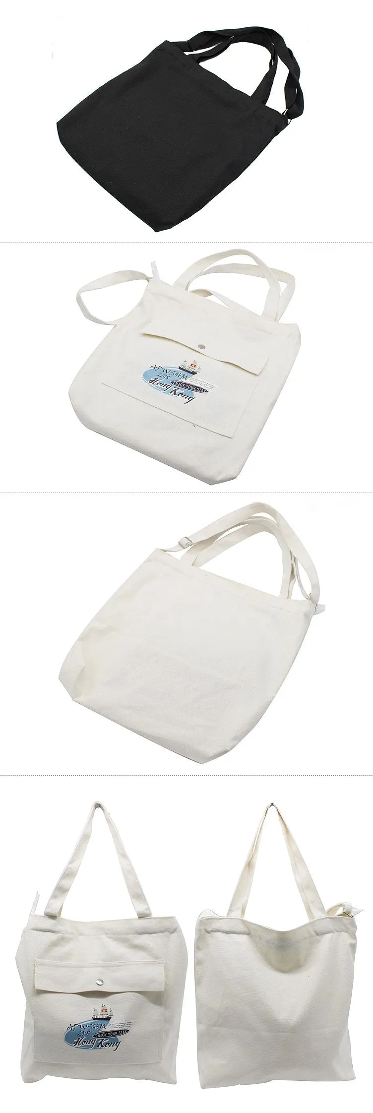 Canvas Tote Bag With Shoulder Strap And Carrying Straps