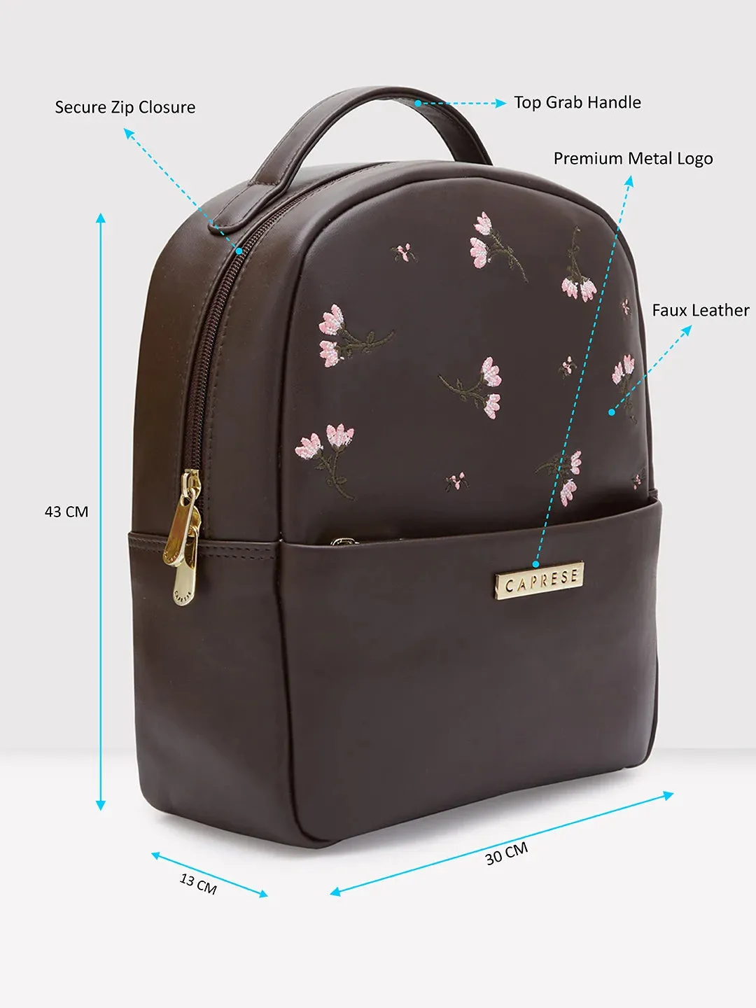 Caprese Dara Backpack Medium Brown