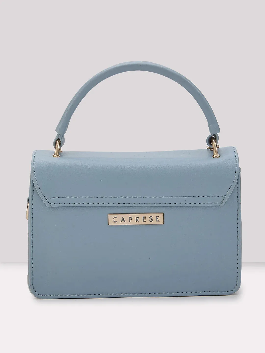 Caprese Emily In Paris Solid Medium Sling Handbag Soft Blue