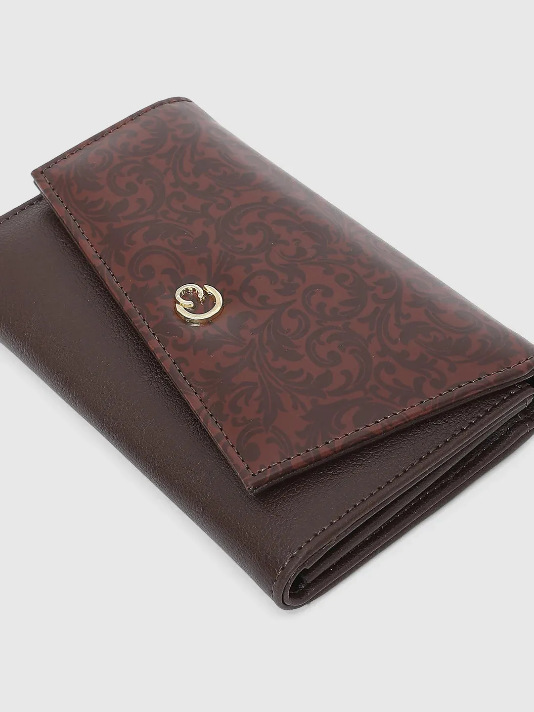 Caprese Helene Flapover Wallet Large Rust