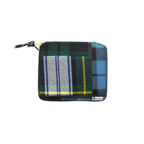 CDG Tartan Patchwork Zip Wallet (Green)