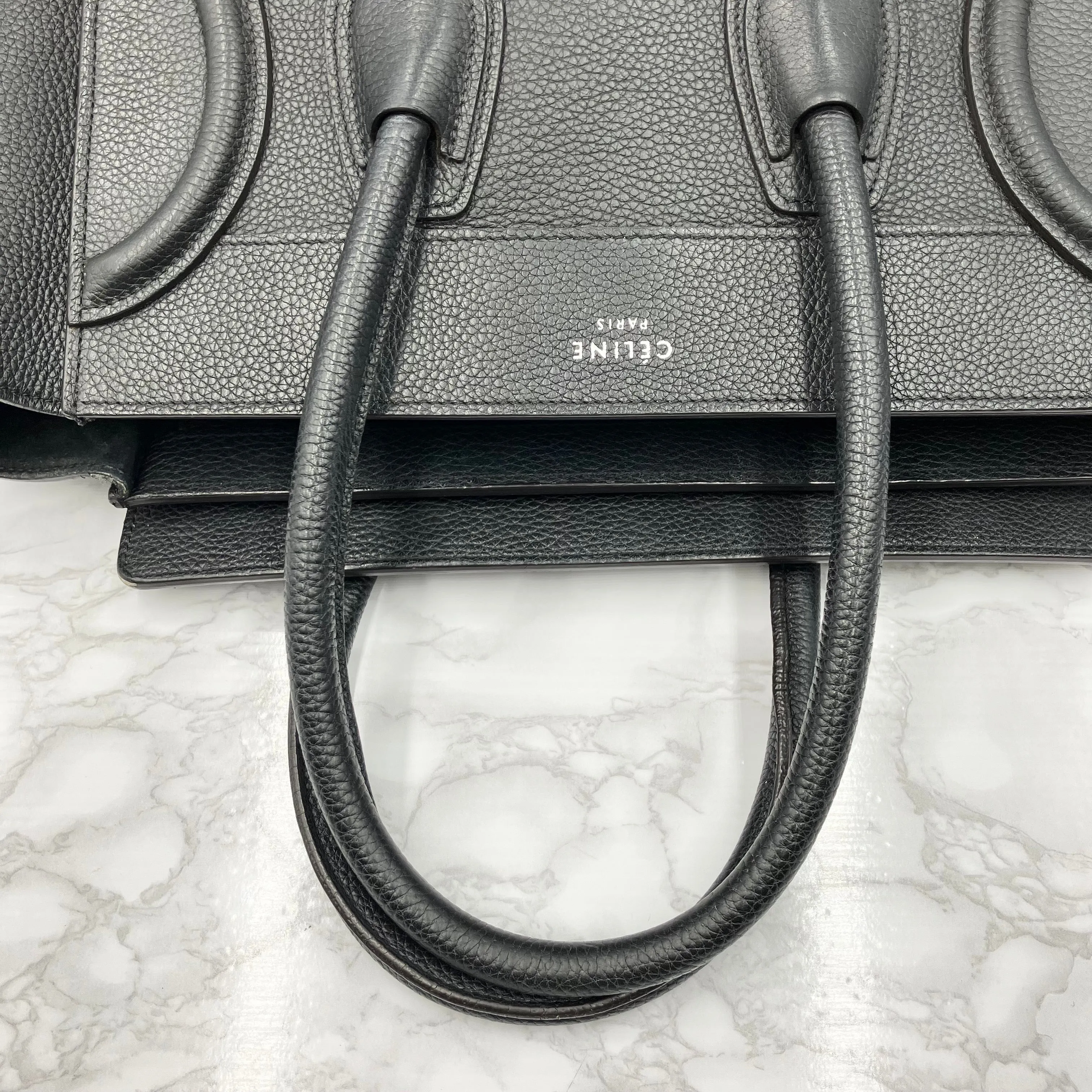 CELINE Luggage Micro Shopper Handbag