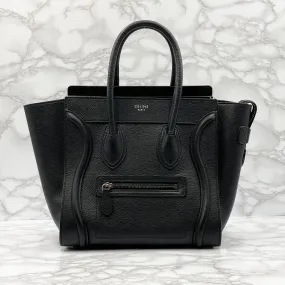 CELINE Luggage Micro Shopper Handbag