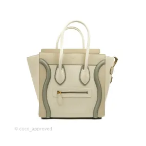 Celine Micro Luggage Handbag Light Beige Smooth Calfskin Gold Hardware