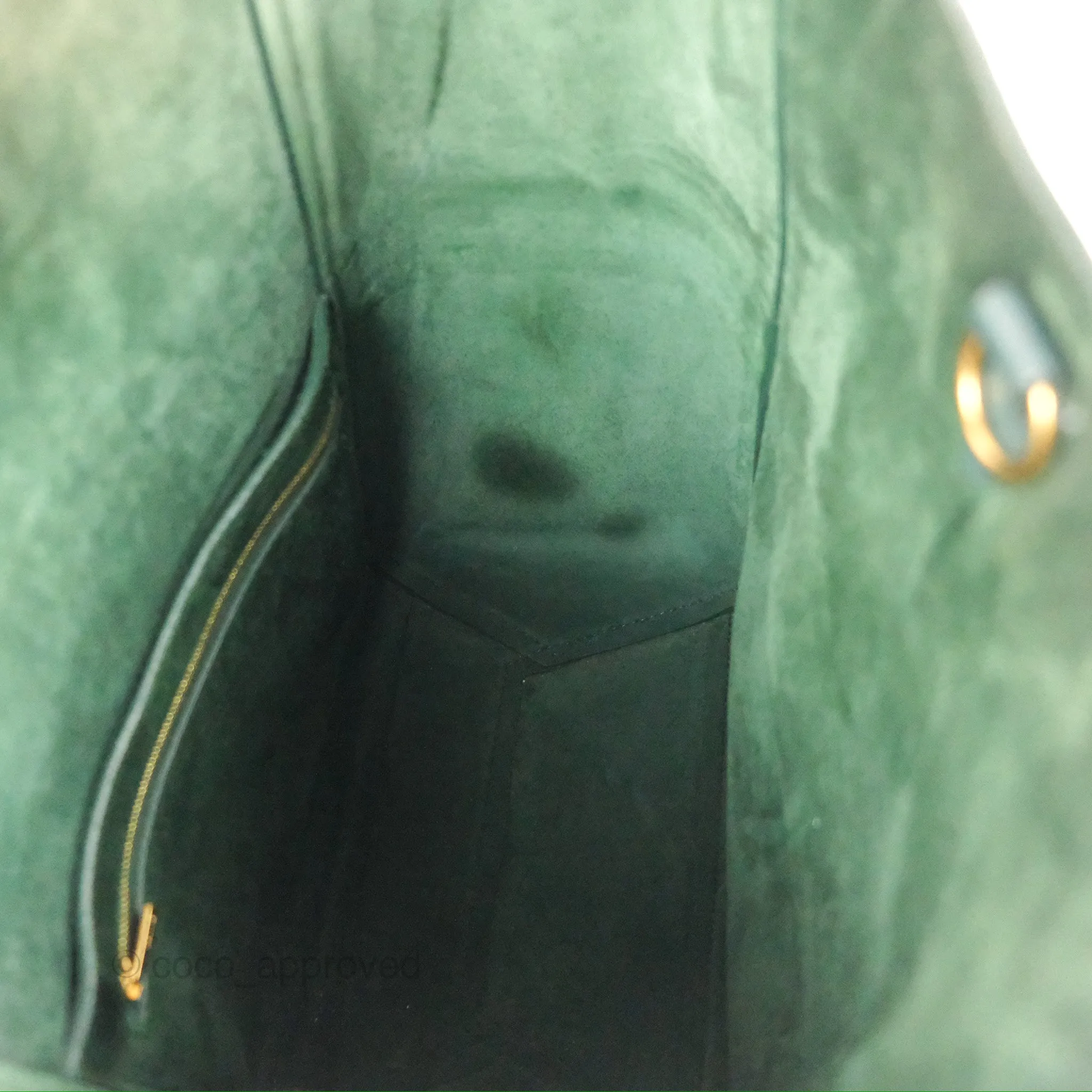 Celine Sangle Bucket Bag Grained Calfskin Amazon Green