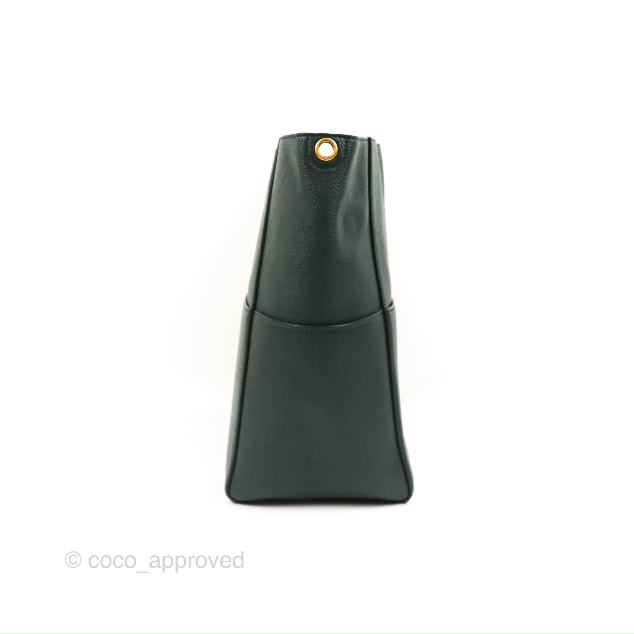 Celine Sangle Bucket Bag Grained Calfskin Amazon Green