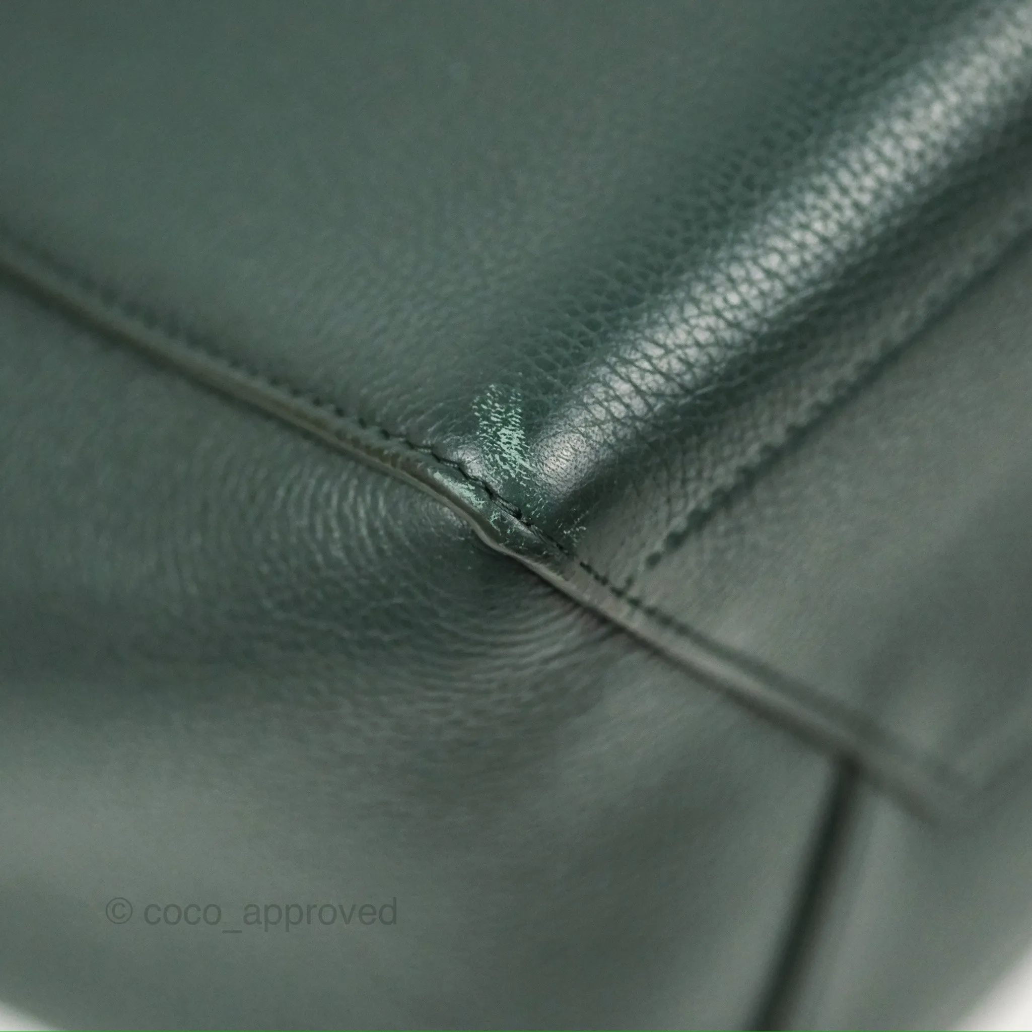 Celine Sangle Bucket Bag Grained Calfskin Amazon Green