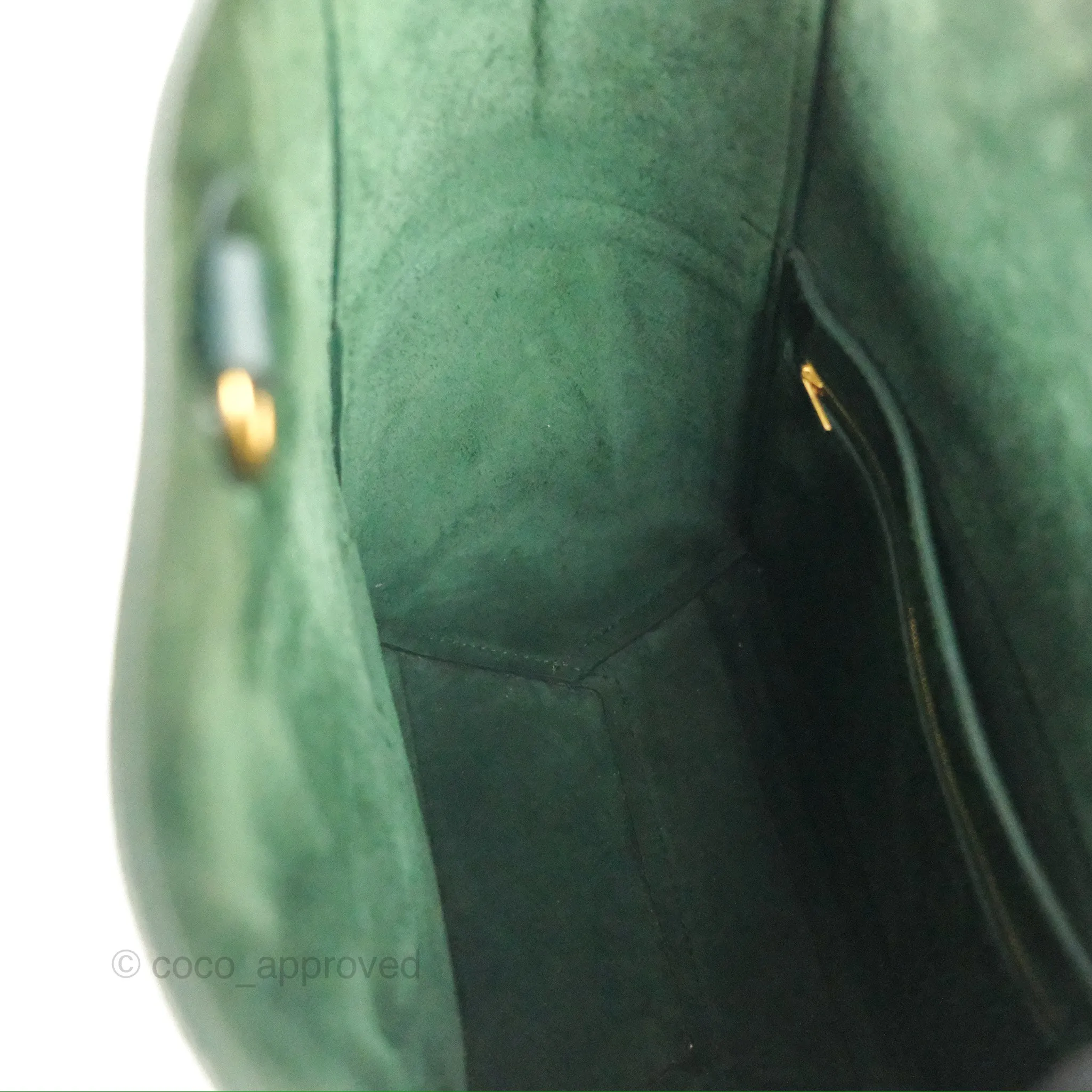 Celine Sangle Bucket Bag Grained Calfskin Amazon Green