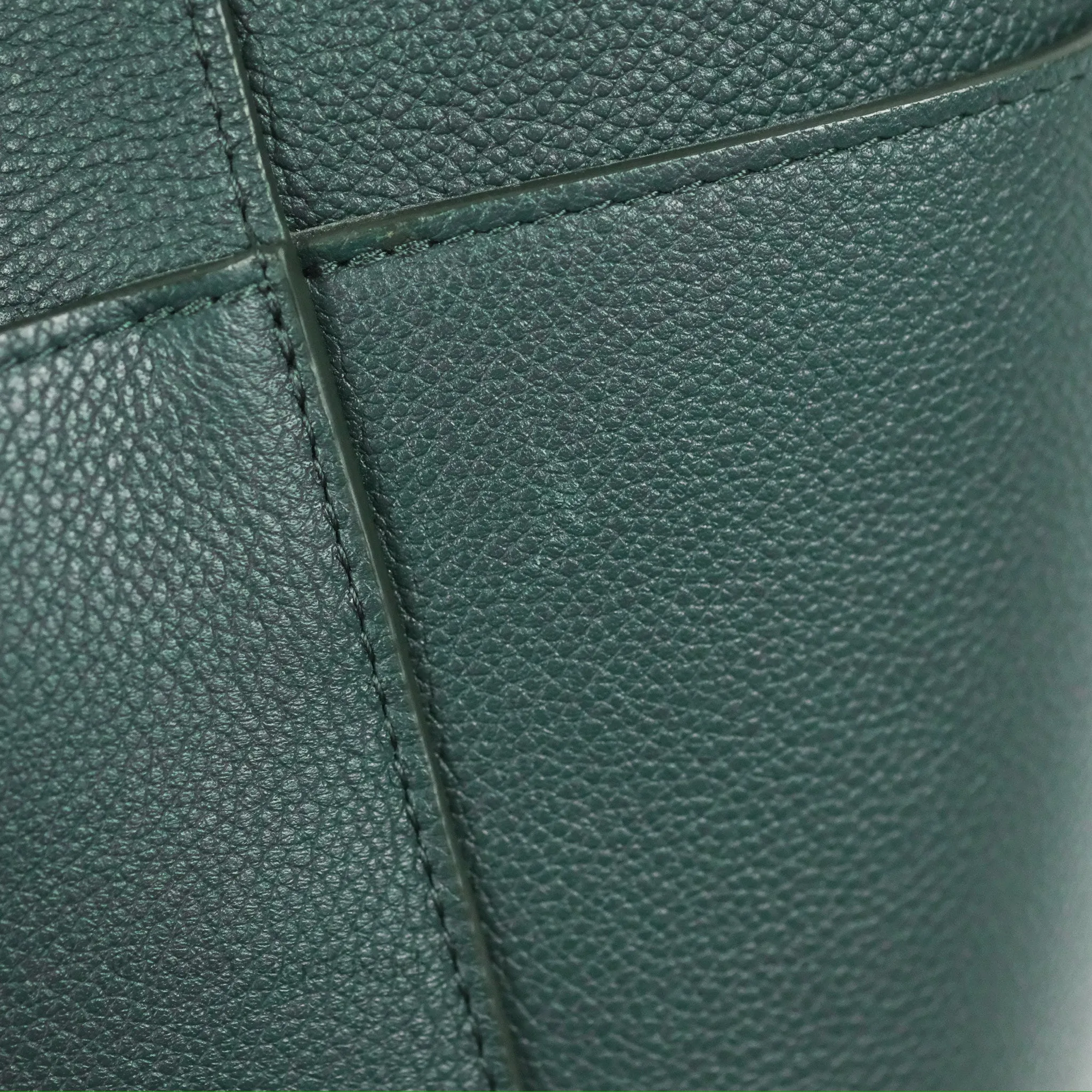 Celine Sangle Bucket Bag Grained Calfskin Dark Green