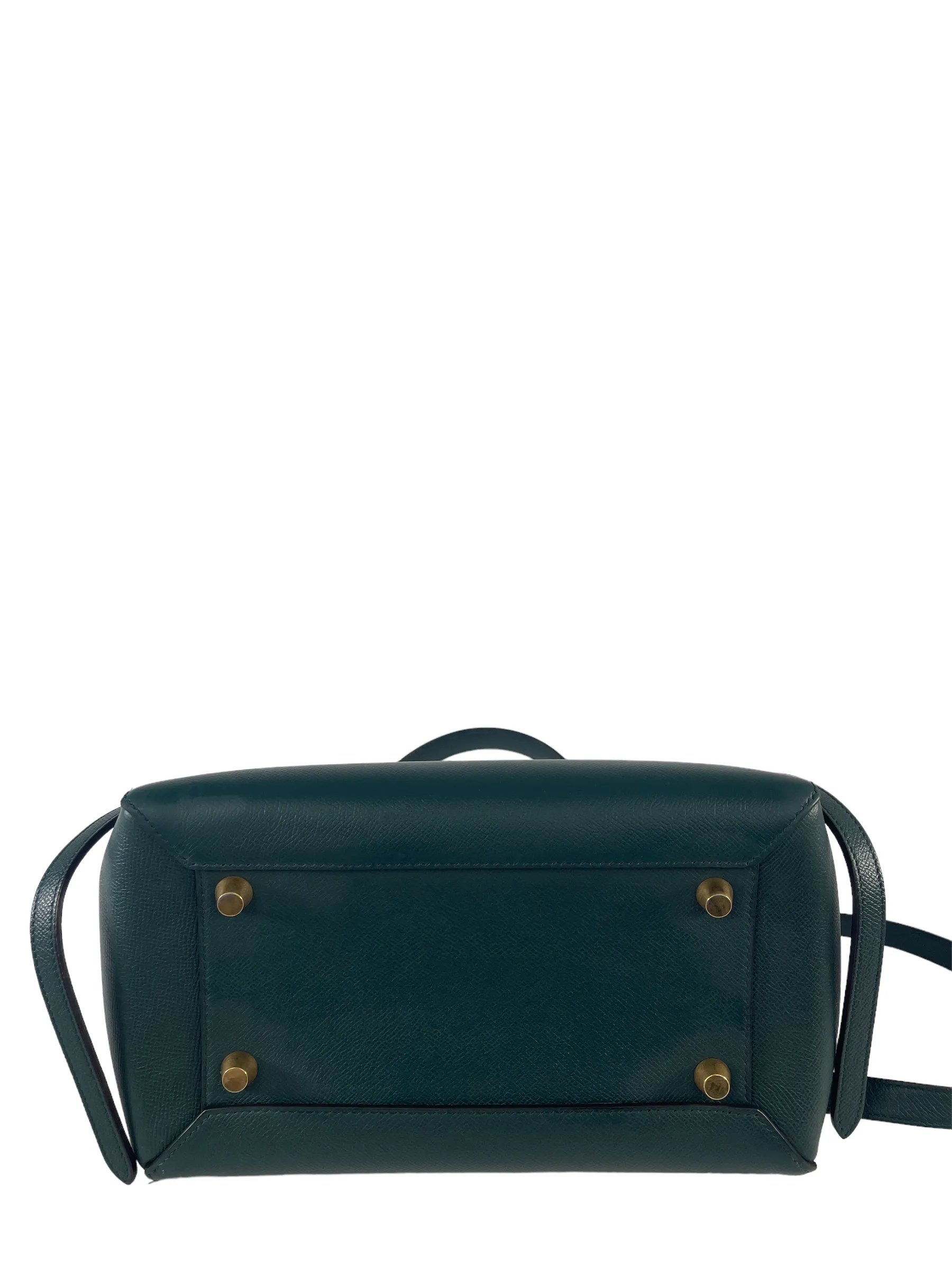 Celine Teal Leather Belt Shoulder Bag