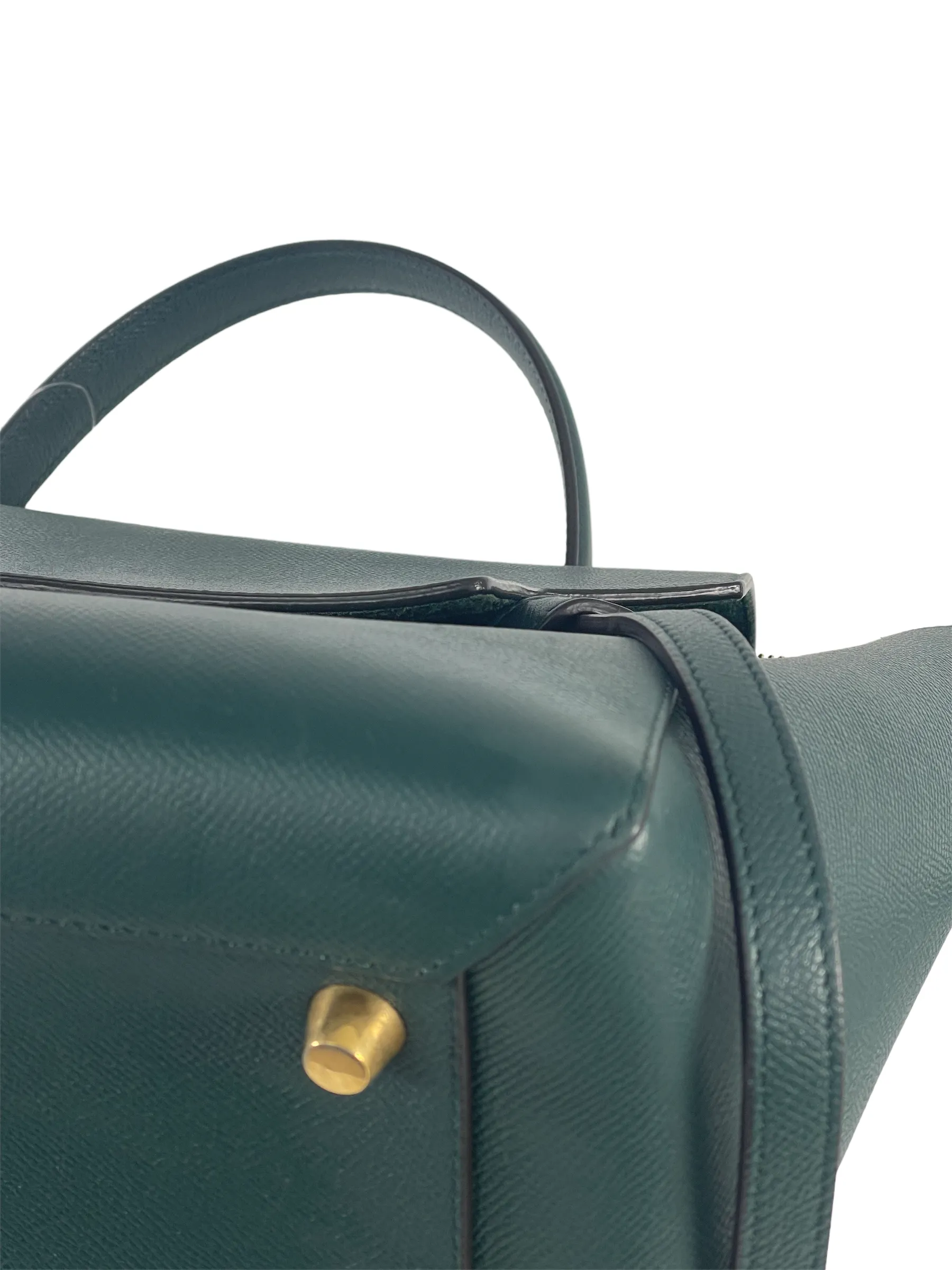 Celine Teal Leather Belt Shoulder Bag