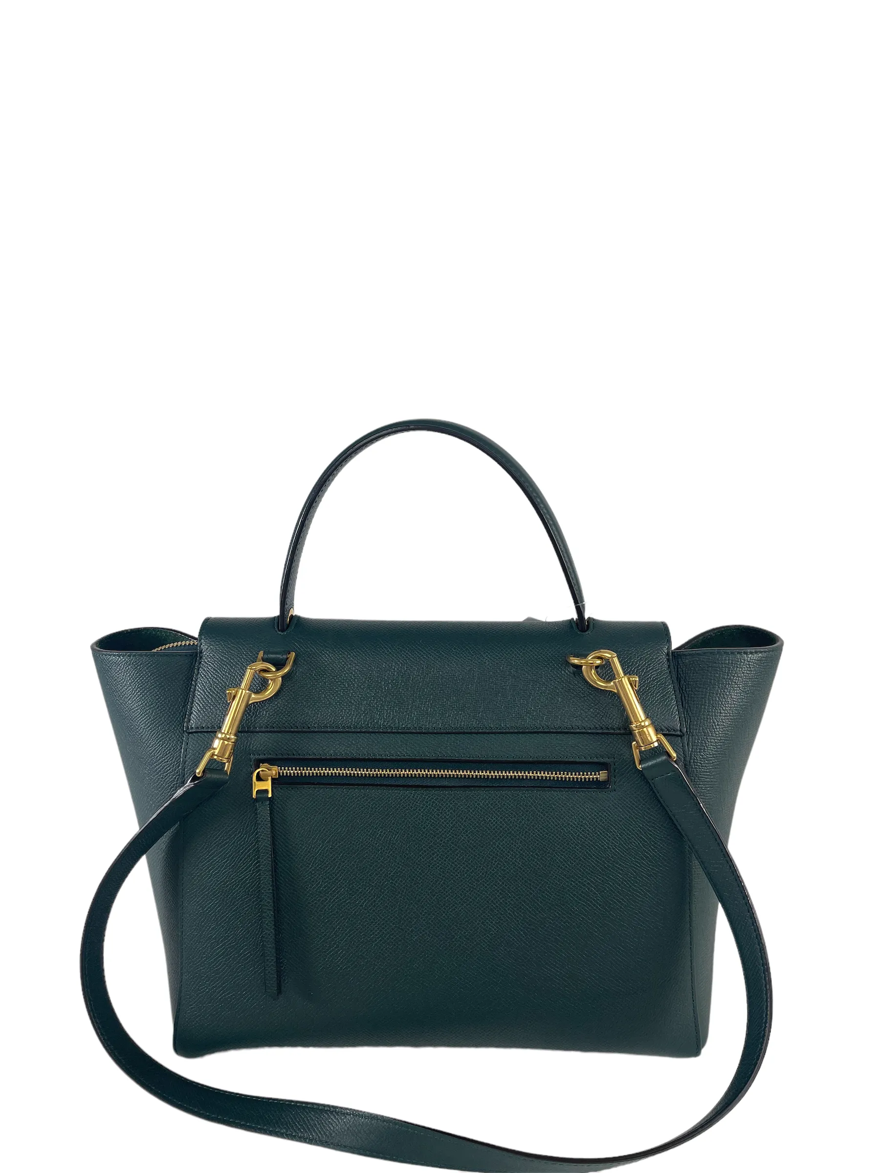 Celine Teal Leather Belt Shoulder Bag