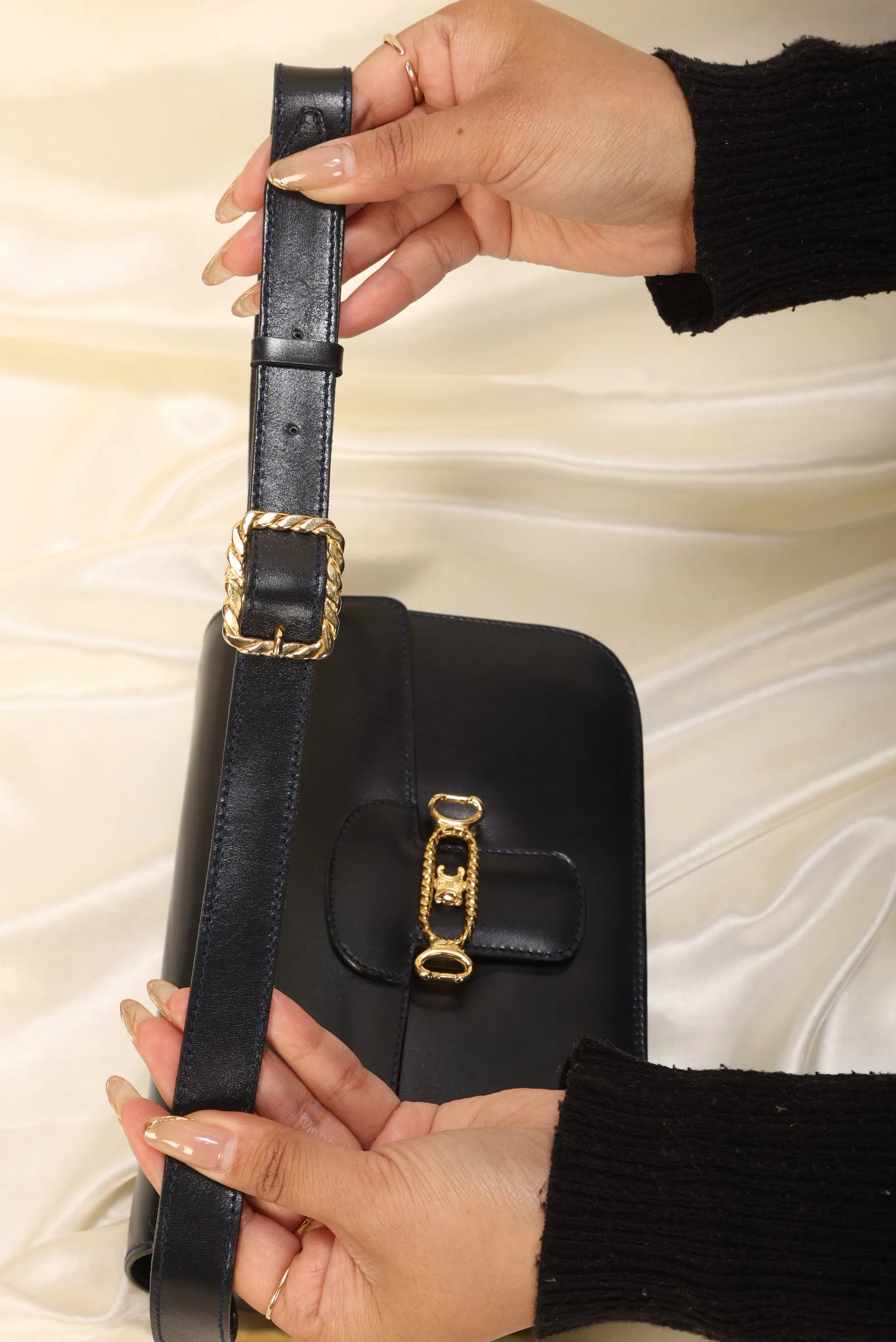 Celine Triomphe Boxcalf Shoulder Bag