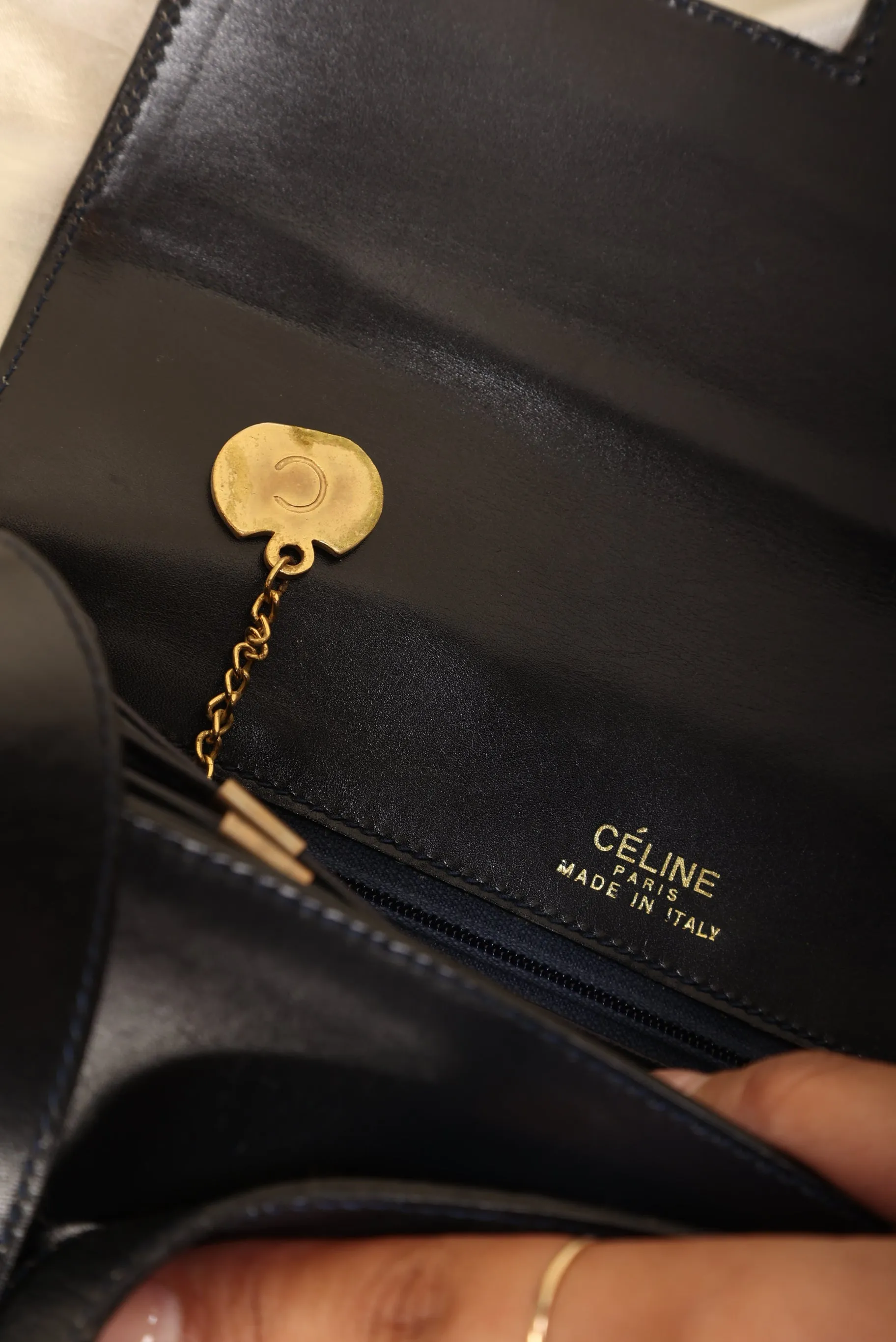 Celine Triomphe Boxcalf Shoulder Bag