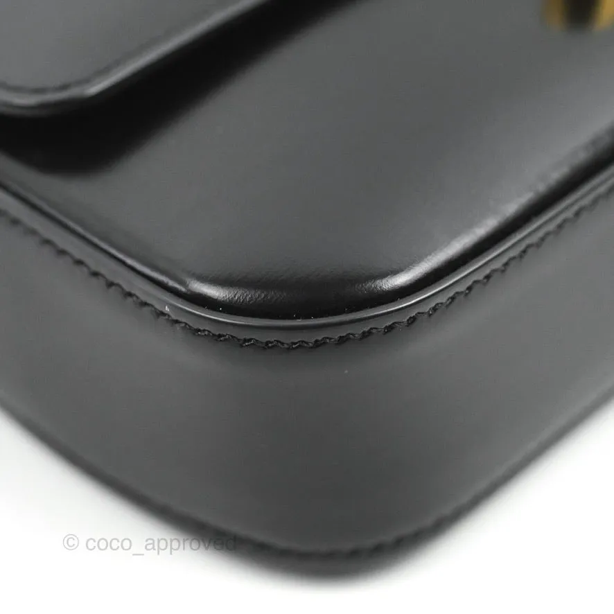 Celine Triomphe Shoulder Bag Black Calfskin