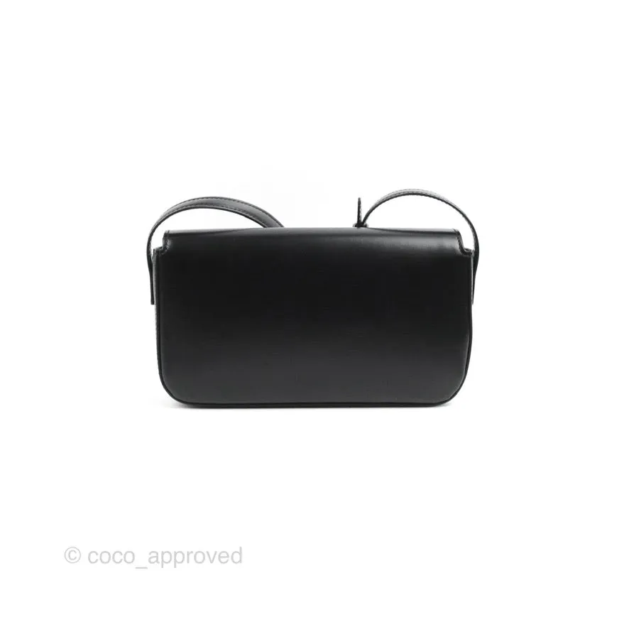 Celine Triomphe Shoulder Bag Black Calfskin