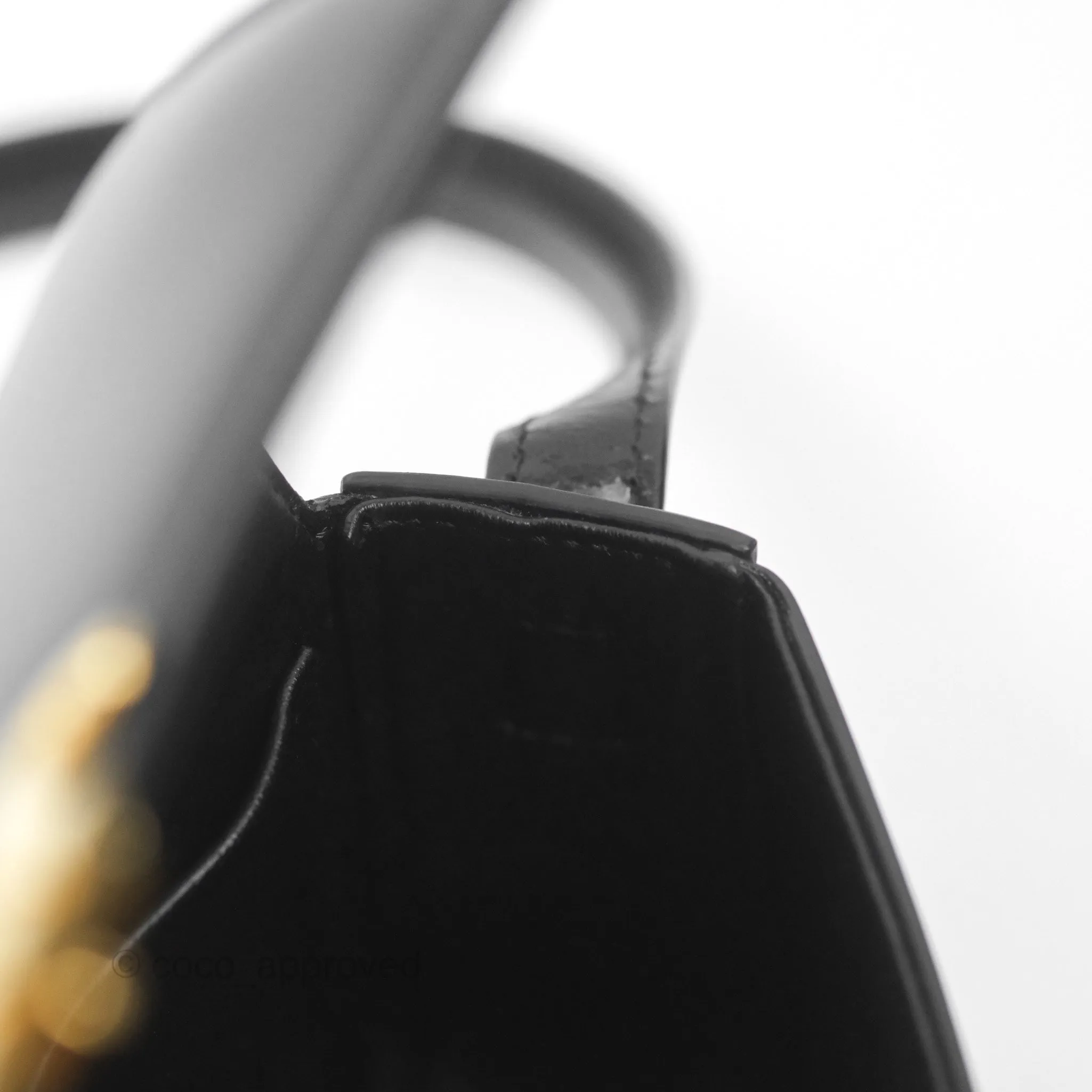 Celine Triomphe Shoulder Bag Black Calfskin