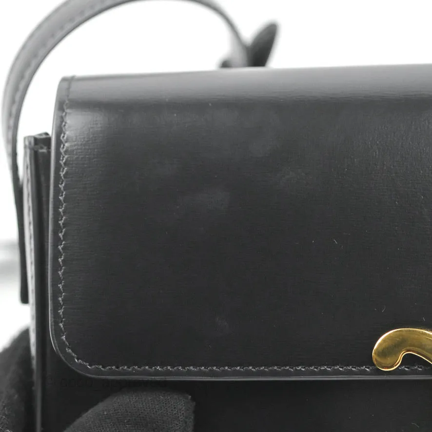 Celine Triomphe Shoulder Bag Black Calfskin