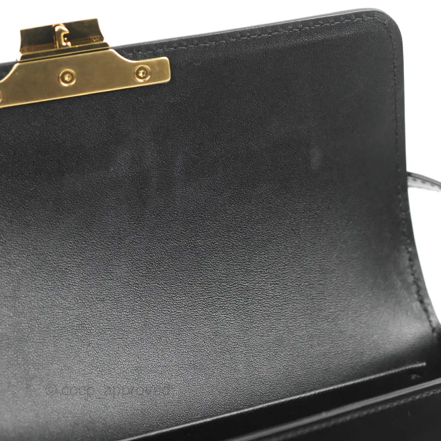 Celine Triomphe Shoulder Bag Black Calfskin