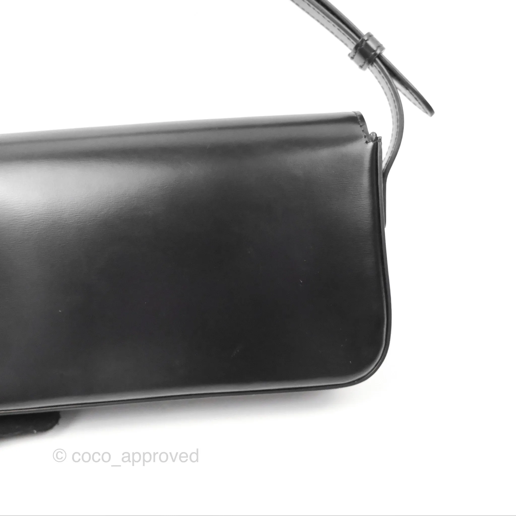 Celine Triomphe Shoulder Bag Black Calfskin