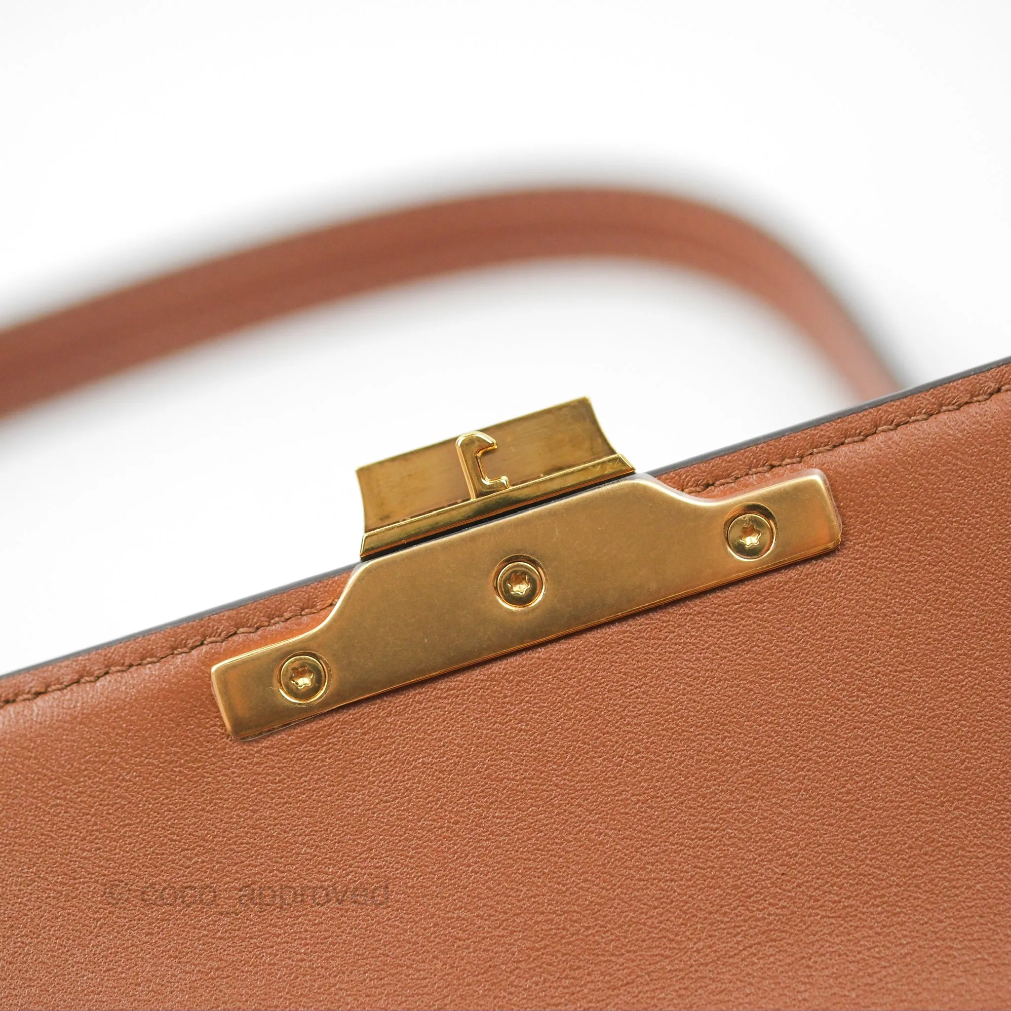 Celine Triomphe Shoulder Bag Tan Calfskin