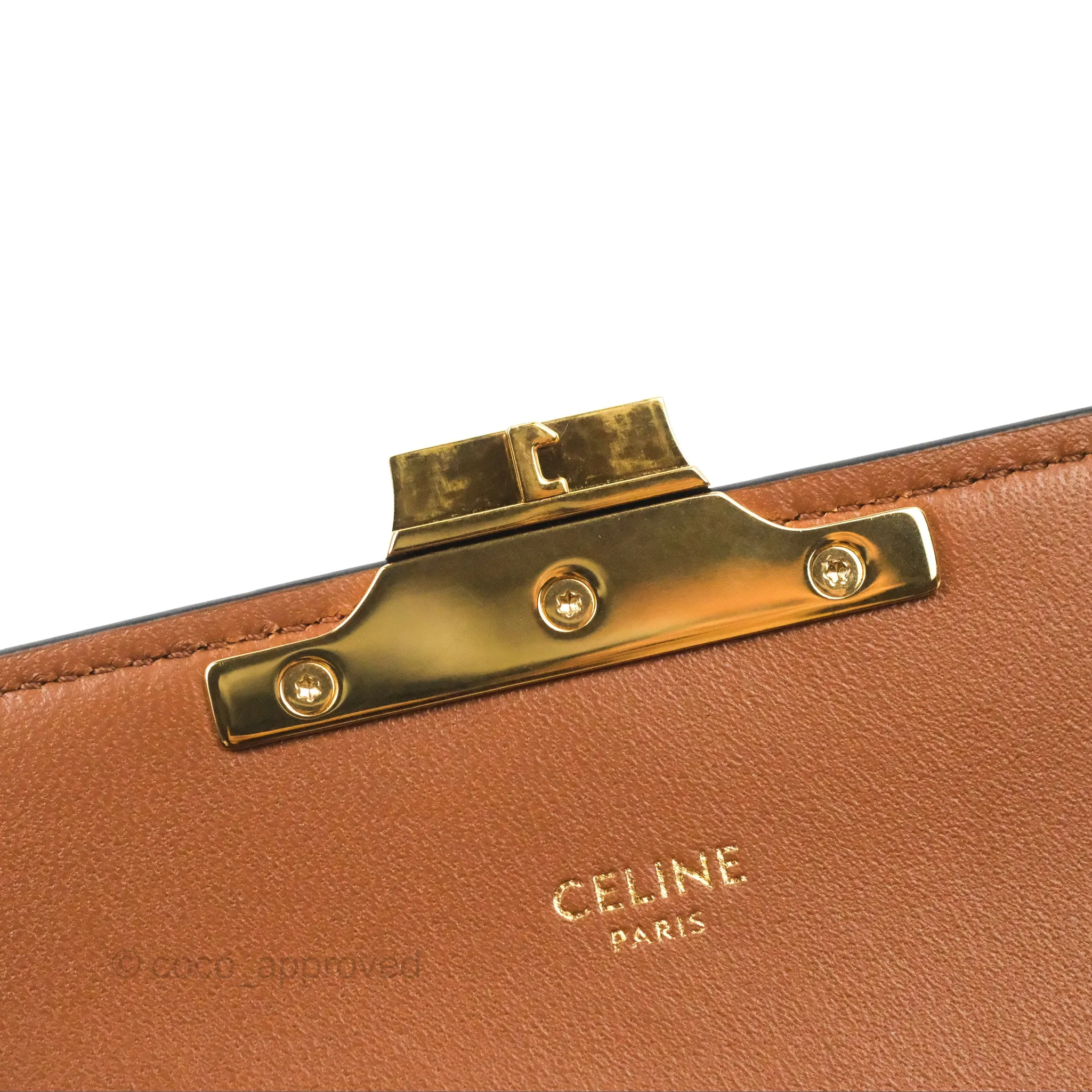 Celine Triomphe Shoulder Bag Triomphe Canvas Chain